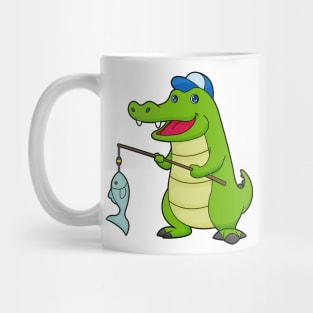 Crocodile Fishing Fisher Finshing rod Mug